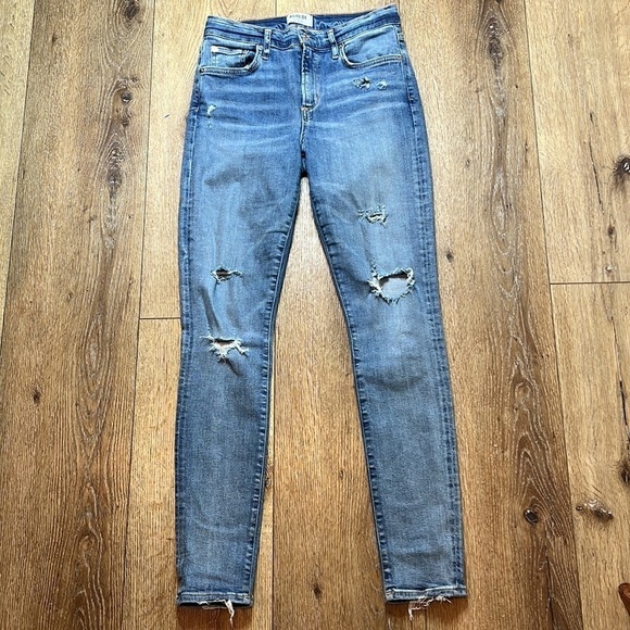 AGOLDE Sophie Distressed Skinny Jeans Size 28 - Picture 2 of 12
